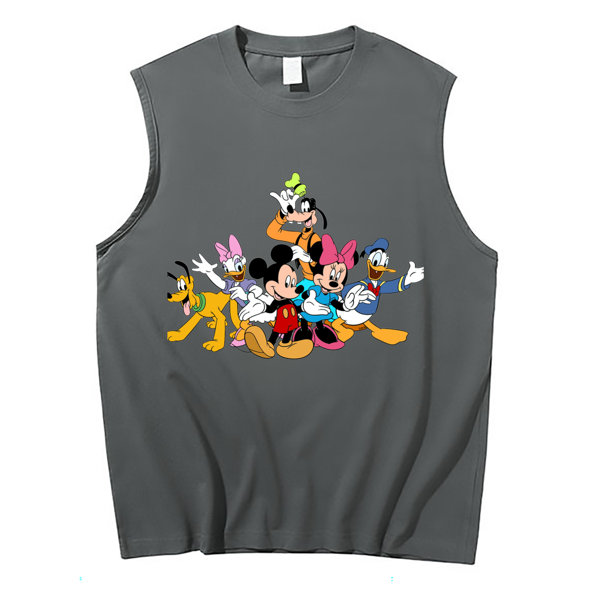 ミッキーマウス Mickey Mouse コットン100％タンクトップ（フロントプリント）